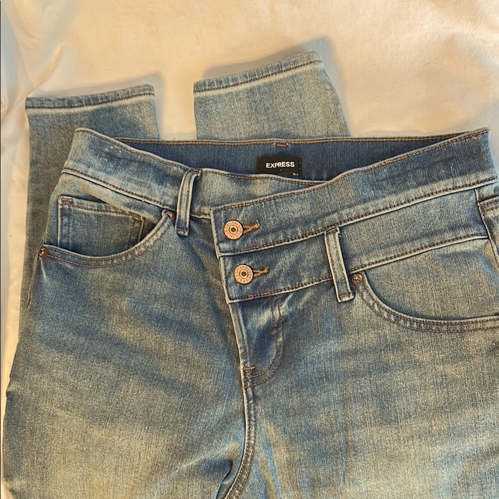 Express Blue High Rise Jeans Classic Style 8L